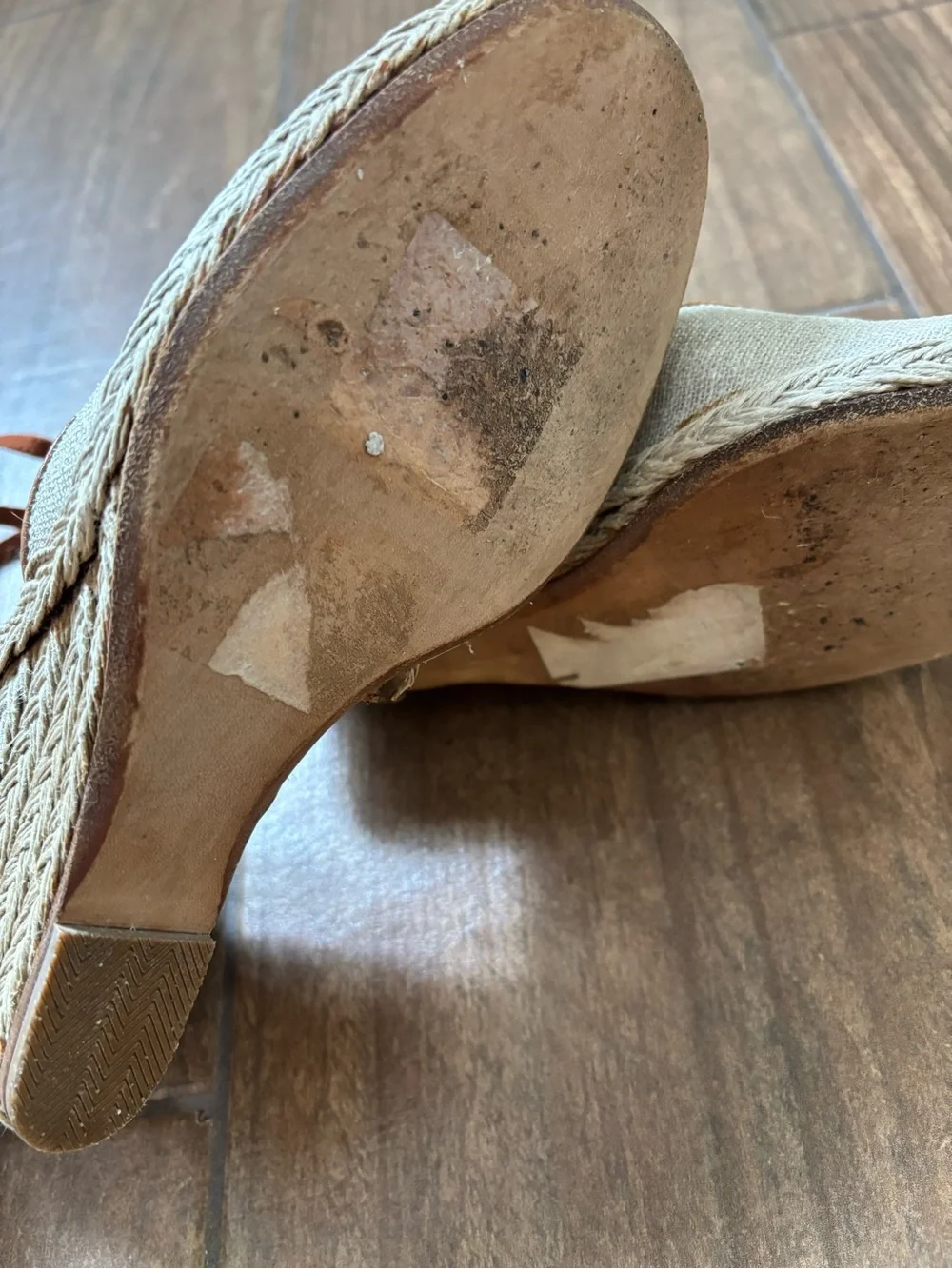 Salvatore Ferragamo Jute Fabric and Leather Espadrille Wedge Pumps Size 8